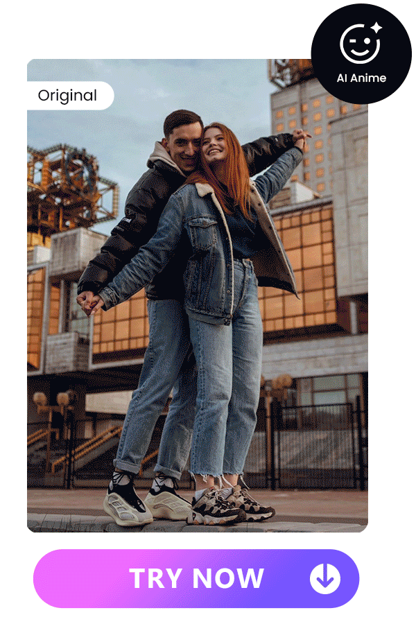 couple in 2 different AI Anime styles